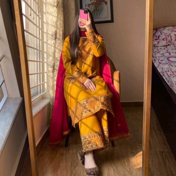 Elegance Glow - Sequence Embroidery Three Piece