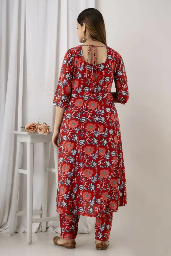 Readymade Full AC Cotton Casual Floral Printed Kurti Set - Image 2